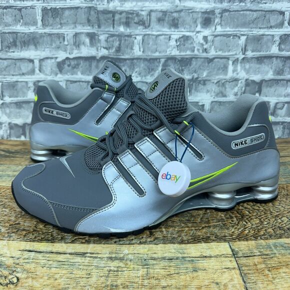 Nike Shox NZ EU Metallic Silver Black Cool Grey 501524-025 Mens Size 14 New 2015